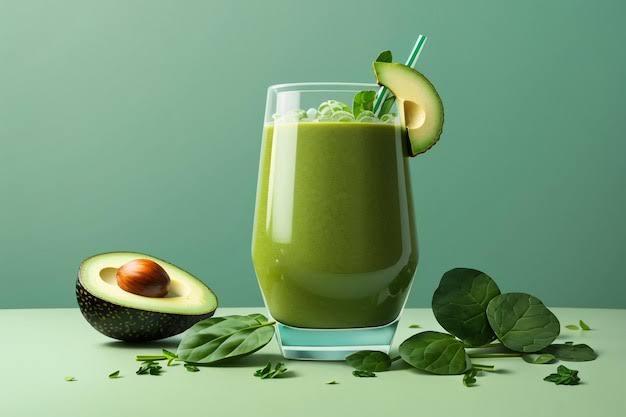 Disfruta de la combinación cremosa y refrescante del aguacate y la espinaca en este smoothie proteico, perfecto para cualquier momento del día.
